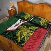 Personalised PNG Chimbu Province Quilt Bed Set Bird of Paradise Tattoo Flag Motif - Polynesian Pride