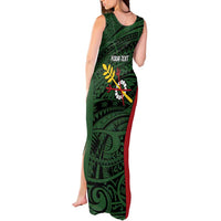 Personalised PNG Chimbu Province Tank Maxi Dress Bird of Paradise Tattoo Flag Motif - Polynesian Pride