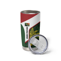 Personalised PNG Chimbu Province Tumbler Cup Bird of Paradise Tattoo Flag Motif - Polynesian Pride