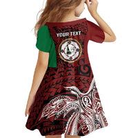 Personalised PNG East New Britain Province Family Matching Summer Maxi Dress and Hawaiian Shirt Bird of Paradise Tattoo Flag Motif LT9 - Polynesian Pride