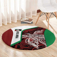 Personalised PNG East New Britain Province Round Carpet Bird of Paradise Tattoo Flag Motif - Polynesian Pride