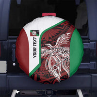 Personalised PNG East New Britain Province Spare Tire Cover Bird of Paradise Tattoo Flag Motif - Polynesian Pride