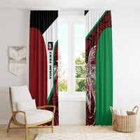 Personalised PNG East New Britain Province Window Curtain Bird of Paradise Tattoo Flag Motif - Polynesian Pride