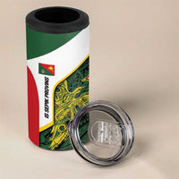 Personalised PNG East Sepik Province 4 in 1 Can Cooler Tumbler Bird of Paradise Tattoo Flag Motif - Polynesian Pride