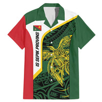 Personalised PNG East Sepik Province Family Matching Mermaid Dress and Hawaiian Shirt Bird of Paradise Tattoo Flag Motif - Polynesian Pride