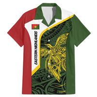 Personalised PNG Eastern Highlands Family Matching Mermaid Dress and Hawaiian Shirt Bird of Paradise Tattoo Flag Motif - Polynesian Pride