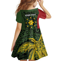 Personalised PNG Eastern Highlands Family Matching Summer Maxi Dress and Hawaiian Shirt Bird of Paradise Tattoo Flag Motif LT9 - Polynesian Pride