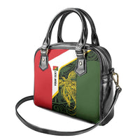 Personalised PNG Eastern Highlands Shoulder Handbag Bird of Paradise Tattoo Flag Motif - Polynesian Pride