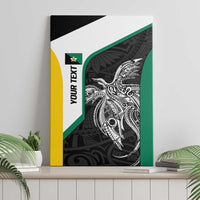 Personalised PNG Enga Province Canvas Wall Art Bird of Paradise Tattoo Flag Motif - Polynesian Pride