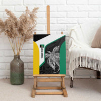 Personalised PNG Enga Province Canvas Wall Art Bird of Paradise Tattoo Flag Motif - Polynesian Pride