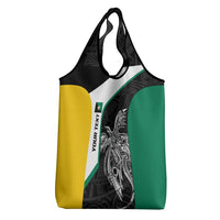 Personalised PNG Enga Province Grocery Bag Bird of Paradise Tattoo Flag Motif - Polynesian Pride