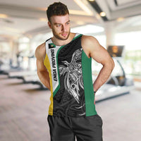 Personalised PNG Enga Province Men Tank Top Bird of Paradise Tattoo Flag Motif - Polynesian Pride