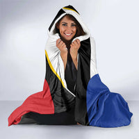 Personalised PNG Gulf Province Hooded Blanket Bird of Paradise Tattoo Flag Motif - Polynesian Pride