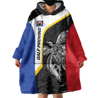 Personalised PNG Gulf Province Wearable Blanket Hoodie Bird of Paradise Tattoo Flag Motif - Polynesian Pride