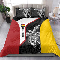 Personalised PNG Madang Province Bedding Set Bird of Paradise Tattoo Flag Motif - Polynesian Pride