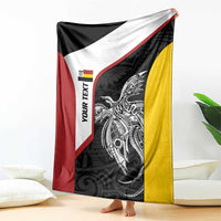 Personalised PNG Madang Province Blanket Bird of Paradise Tattoo Flag Motif - Polynesian Pride