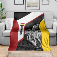 Personalised PNG Madang Province Blanket Bird of Paradise Tattoo Flag Motif - Polynesian Pride