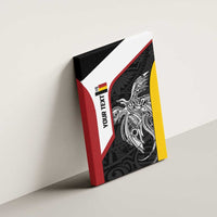 Personalised PNG Madang Province Canvas Wall Art Bird of Paradise Tattoo Flag Motif - Polynesian Pride