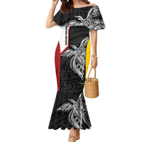 Personalised PNG Madang Province Mermaid Dress Bird of Paradise Tattoo Flag Motif - Polynesian Pride