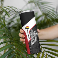 Personalised PNG Madang Province Skinny Tumbler Bird of Paradise Tattoo Flag Motif - Polynesian Pride