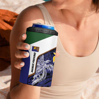 Personalised PNG Manus Province 4 in 1 Can Cooler Tumbler Bird of Paradise Tattoo Flag Motif - Polynesian Pride