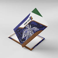 Personalised PNG Manus Province Canvas Wall Art Bird of Paradise Tattoo Flag Motif - Polynesian Pride