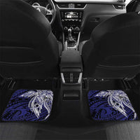 Personalised PNG Manus Province Car Mats Bird of Paradise Tattoo Flag Motif - Polynesian Pride