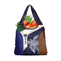 Personalised PNG Manus Province Grocery Bag Bird of Paradise Tattoo Flag Motif - Polynesian Pride