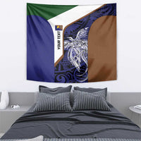 Personalised PNG Manus Province Tapestry Bird of Paradise Tattoo Flag Motif - Polynesian Pride