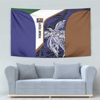 Personalised PNG Manus Province Tapestry Bird of Paradise Tattoo Flag Motif - Polynesian Pride