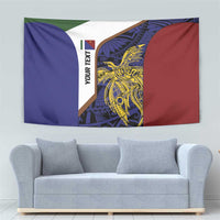 Personalised PNG Milne Bay Province Tapestry Bird of Paradise Tattoo Flag Motif - Polynesian Pride
