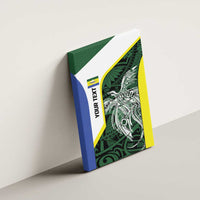 Personalised PNG Morobe Province Canvas Wall Art Bird of Paradise Tattoo Flag Motif - Polynesian Pride