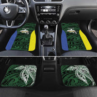 Personalised PNG Morobe Province Car Mats Bird of Paradise Tattoo Flag Motif - Polynesian Pride