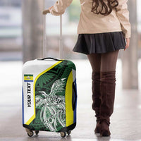 Personalised PNG Morobe Province Luggage Cover Bird of Paradise Tattoo Flag Motif - Polynesian Pride