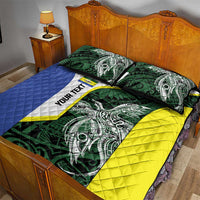 Personalised PNG Morobe Province Quilt Bed Set Bird of Paradise Tattoo Flag Motif - Polynesian Pride