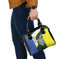 Personalised PNG Morobe Province Shoulder Handbag Bird of Paradise Tattoo Flag Motif - Polynesian Pride