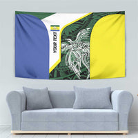 Personalised PNG Morobe Province Tapestry Bird of Paradise Tattoo Flag Motif - Polynesian Pride