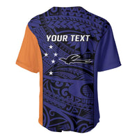 Personalised PNG New Ireland Baseball Jersey Bird of Paradise Tattoo Flag Motif - Polynesian Pride