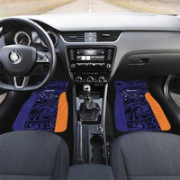 Personalised PNG New Ireland Car Mats Bird of Paradise Tattoo Flag Motif - Polynesian Pride