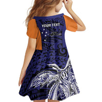 Personalised PNG New Ireland Family Matching Off Shoulder Maxi Dress and Hawaiian Shirt Bird of Paradise Tattoo Flag Motif - Polynesian Pride