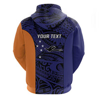 Personalised PNG New Ireland Hoodie Bird of Paradise Tattoo Flag Motif - Polynesian Pride