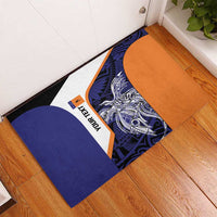 Personalised PNG New Ireland Rubber Doormat Bird of Paradise Tattoo Flag Motif - Polynesian Pride