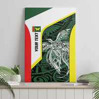 Personalised PNG Oro Province Canvas Wall Art Bird of Paradise Tattoo Flag Motif - Polynesian Pride