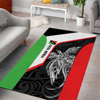 Personalised PNG Southern Highlands Province Area Rug Bird of Paradise Tattoo Flag Motif - Polynesian Pride