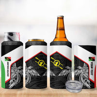 Personalised PNG Southern Highlands Province 4 in 1 Can Cooler Tumbler Bird of Paradise Tattoo Flag Motif - Polynesian Pride