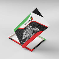 Personalised PNG Southern Highlands Province Canvas Wall Art Bird of Paradise Tattoo Flag Motif - Polynesian Pride