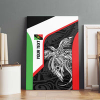 Personalised PNG Southern Highlands Province Canvas Wall Art Bird of Paradise Tattoo Flag Motif - Polynesian Pride