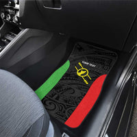 Personalised PNG Southern Highlands Province Car Mats Bird of Paradise Tattoo Flag Motif - Polynesian Pride