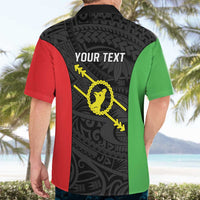 Personalised PNG Southern Highlands Province Hawaiian Shirt Bird of Paradise Tattoo Flag Motif - Polynesian Pride