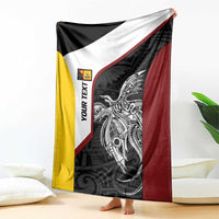 Personalised PNG Western Province Blanket Bird of Paradise Tattoo Flag Motif - Polynesian Pride